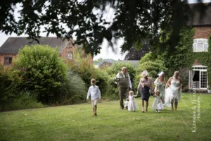 Here comes the stunning bride at Blithfield Lakeside Barns.